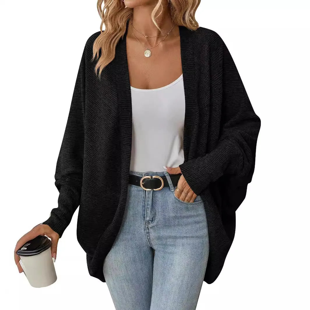 Damen Cardigan Lang Elegant Herbst Winter