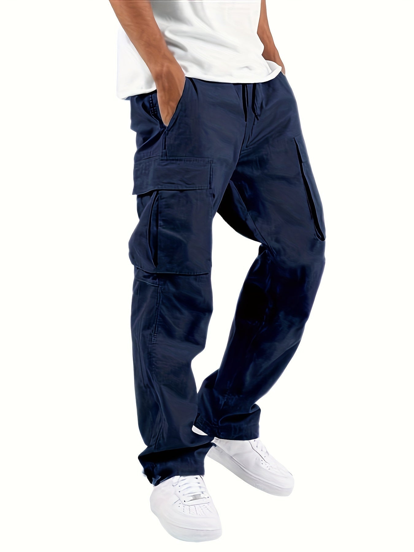 Herren Cargohose Bequem Lockere Passform