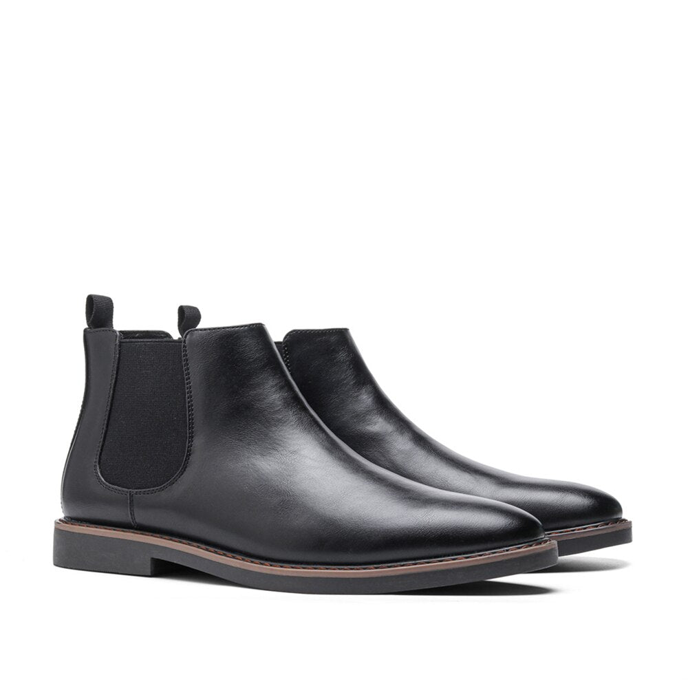 Leder Chelsea Stiefel Knöchelhoch Herren