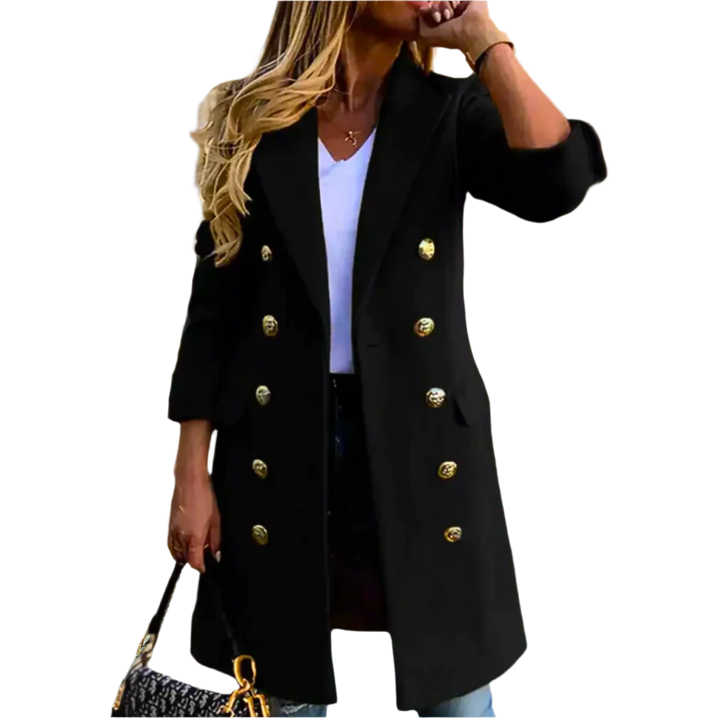 Elegante Damenjacke Slim Fit Doppeltknopf