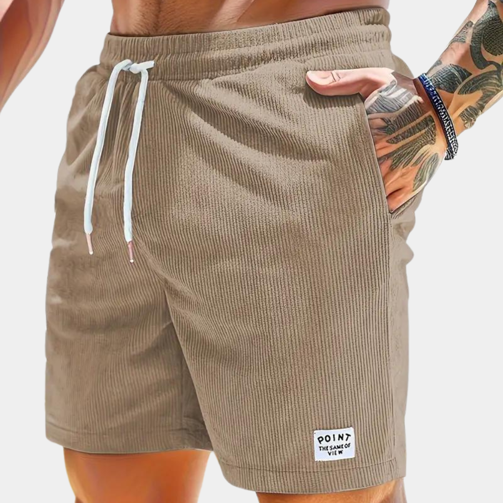 Elastische Herren-Shorts Cord Freizeit