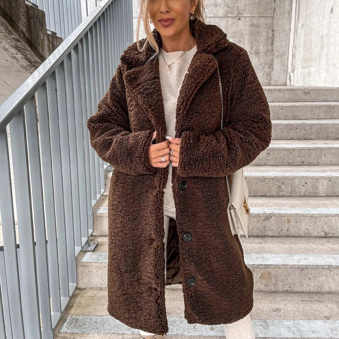 Damen Teddyjacke Oversized Warm & Bequem