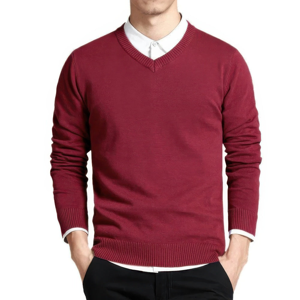 Herren Pullover V-Ausschnitt Elegantes Design