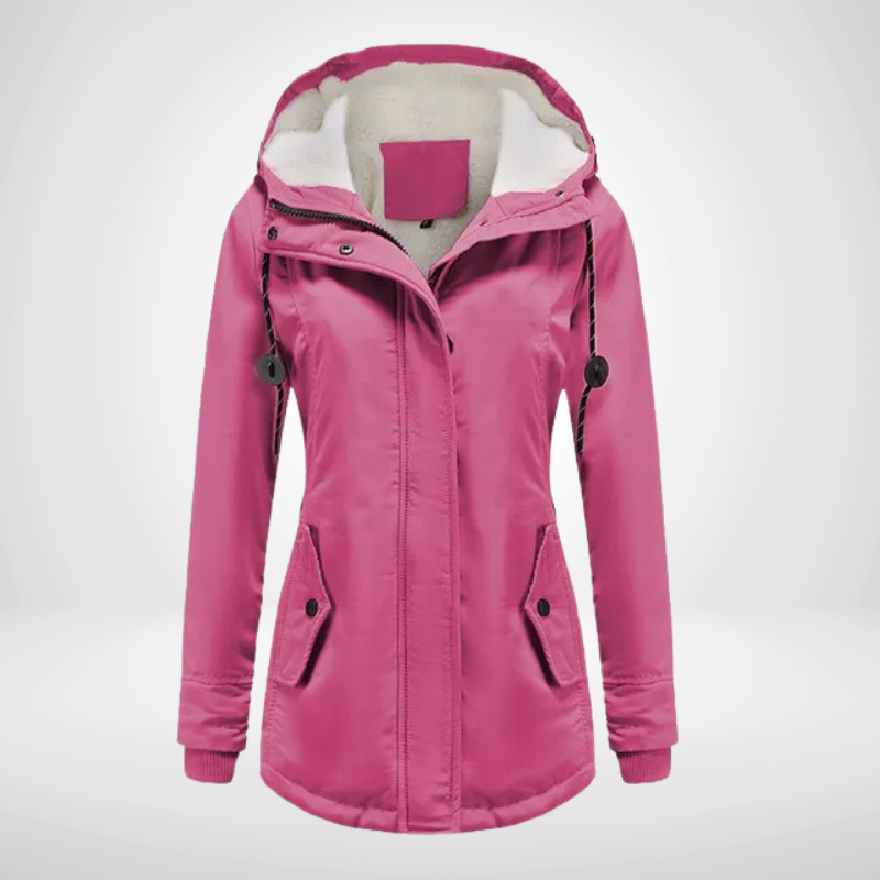 Damen Winterjacke Kapuze Fleece Isoliert