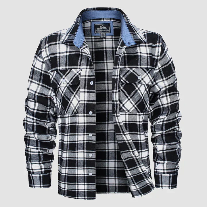 Herren Flanellhemd Kariert Modern