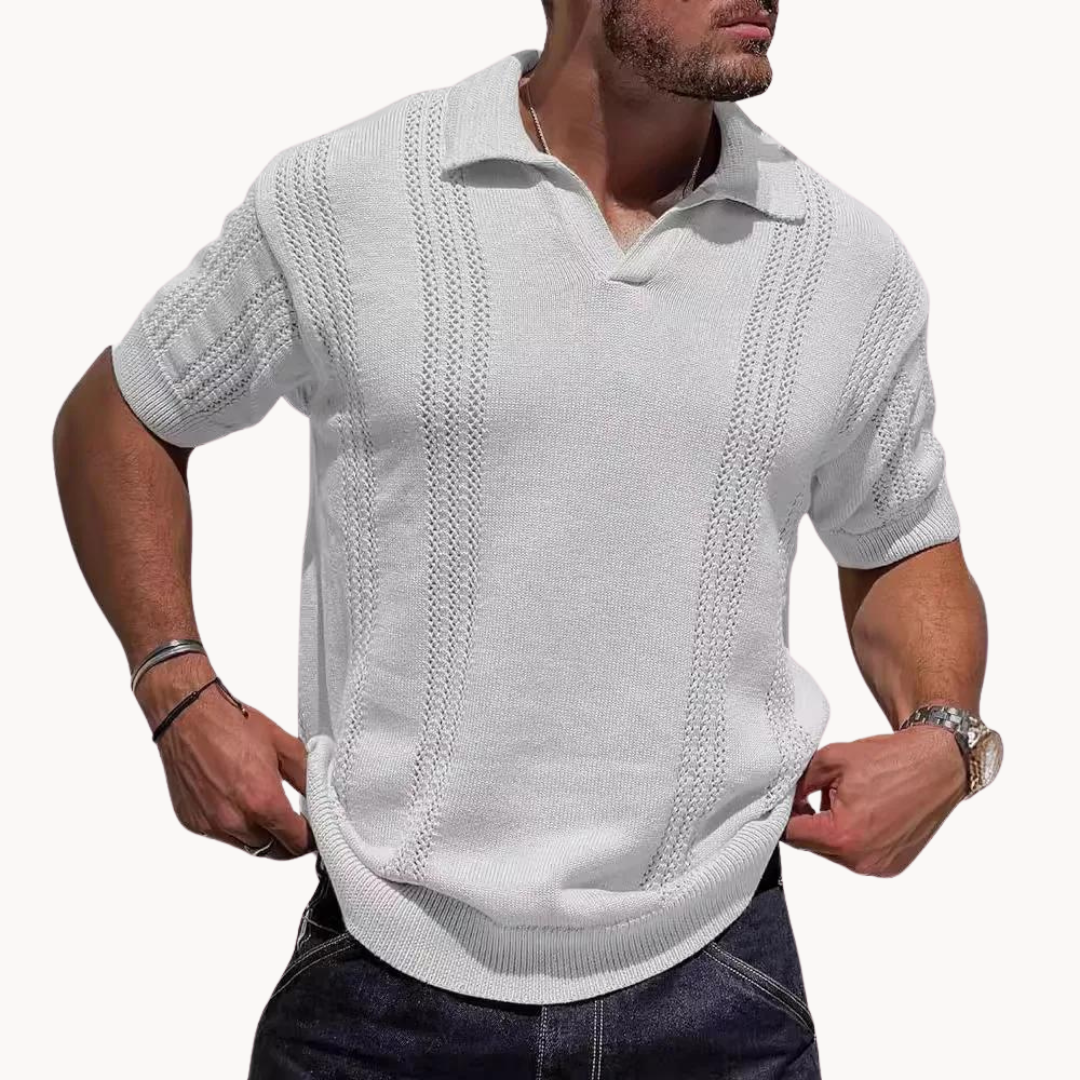 Kurzarm Polo Shirt Modern Knopflochfrei