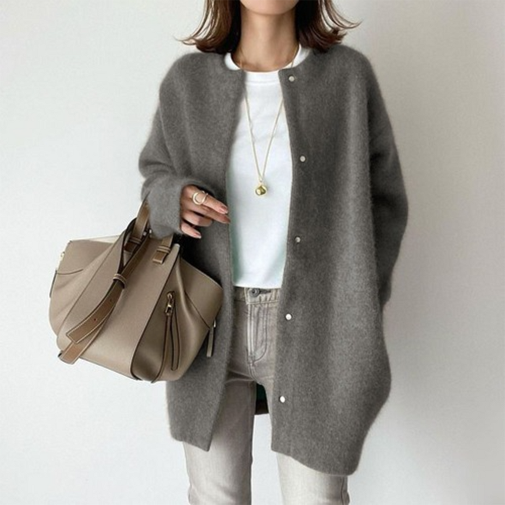 Damen Cardigan Mit Taschen Modern Liora