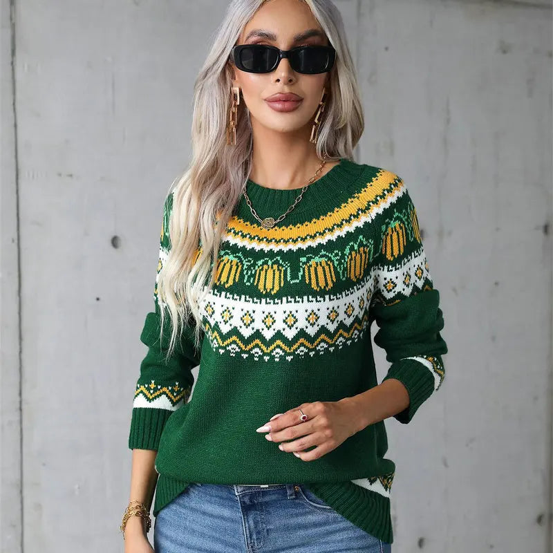 Norwegische Damenpullover Warm Strick