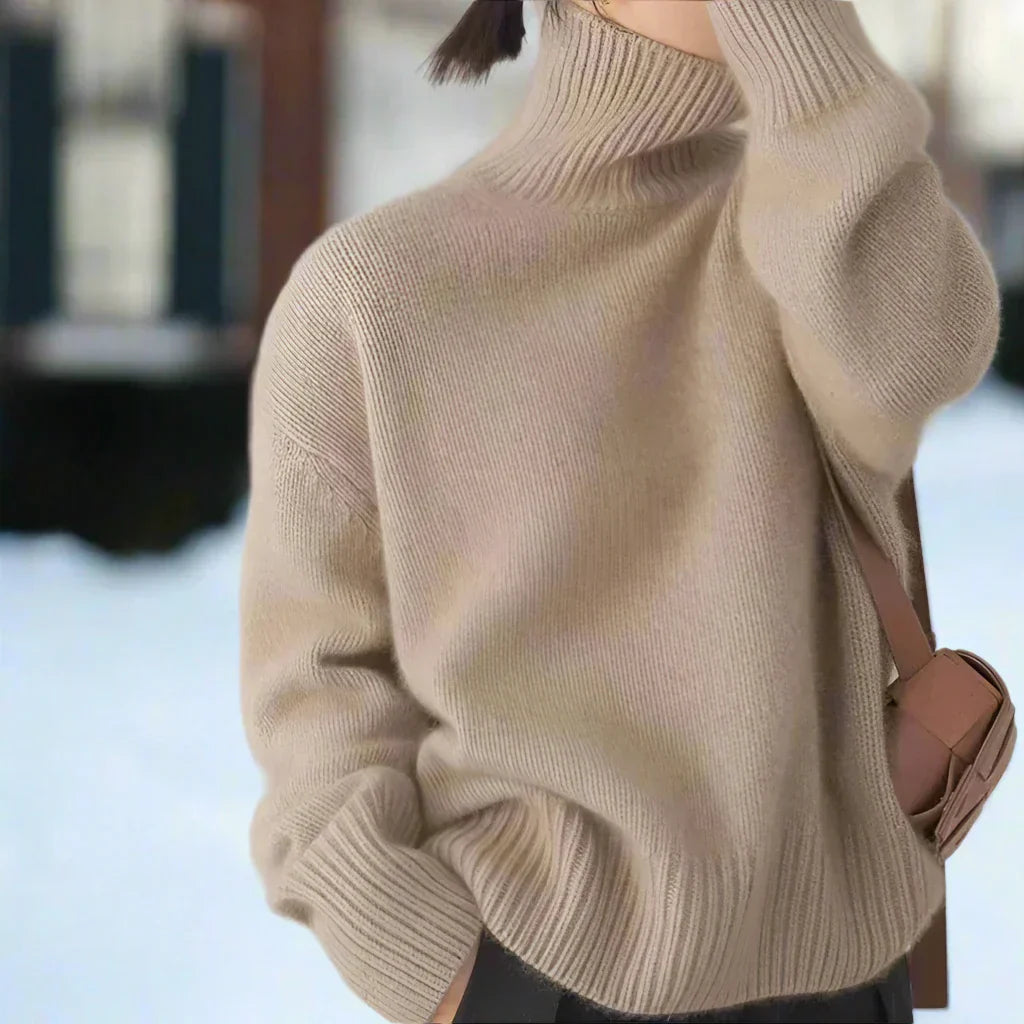 Große Strickpullover Oversized Bequem Langarm