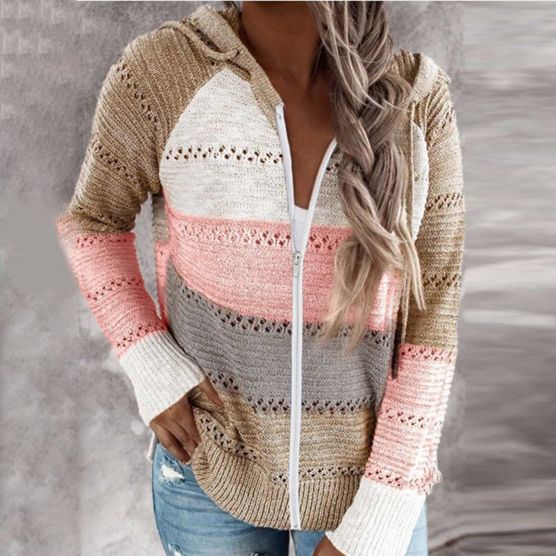 Stylische Hoodie Weste Damen