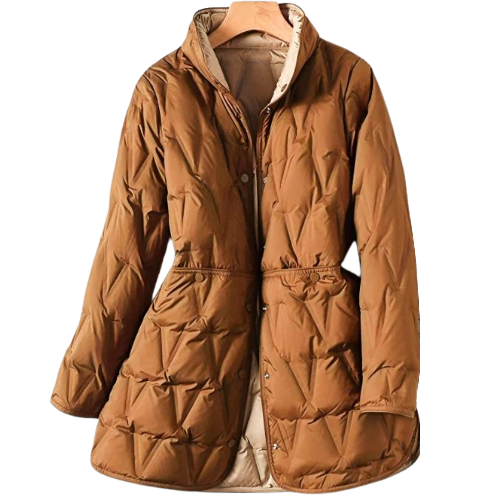 Warmes Winterkleid | Gepolsterter Damenmantel Hochwertig Verstellbar Mit Taschen
