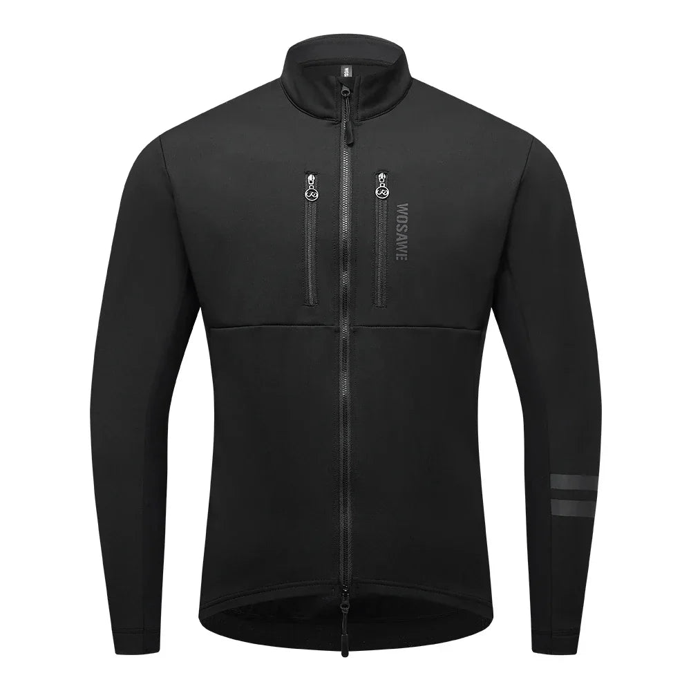 Herren Fahrradjacke Winddicht Thermofleece Reflektierend