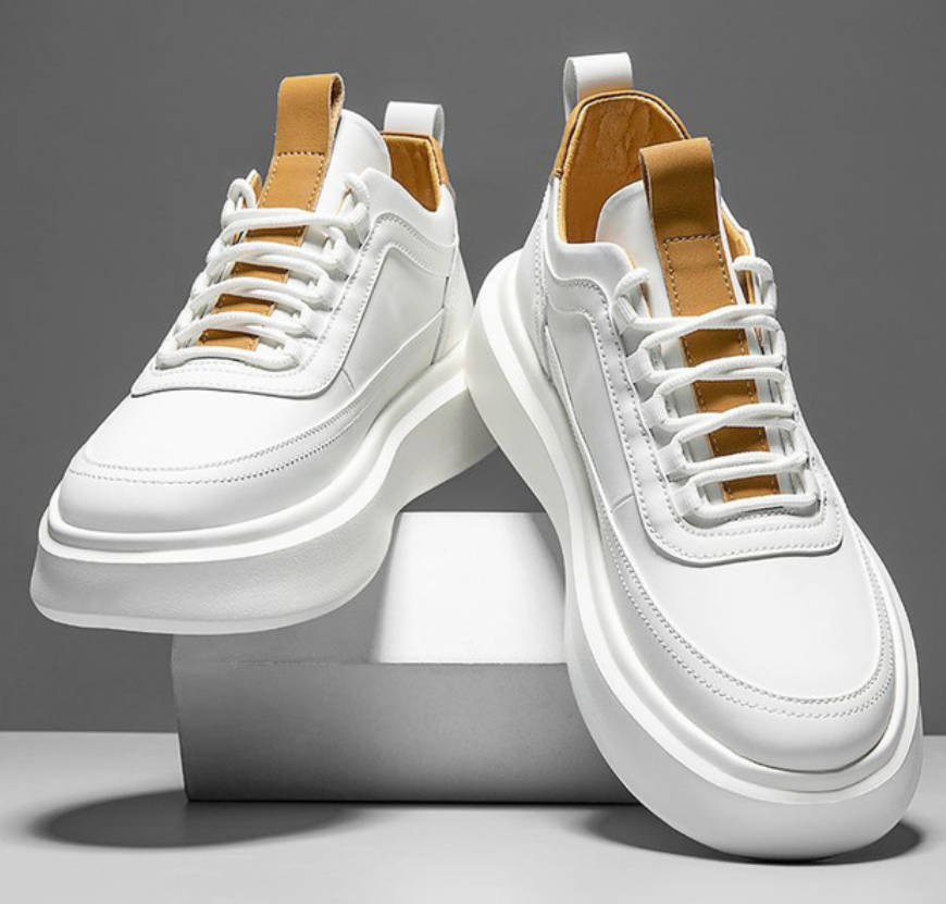 Herren Sneaker Weiß Bequem Alltagschuh