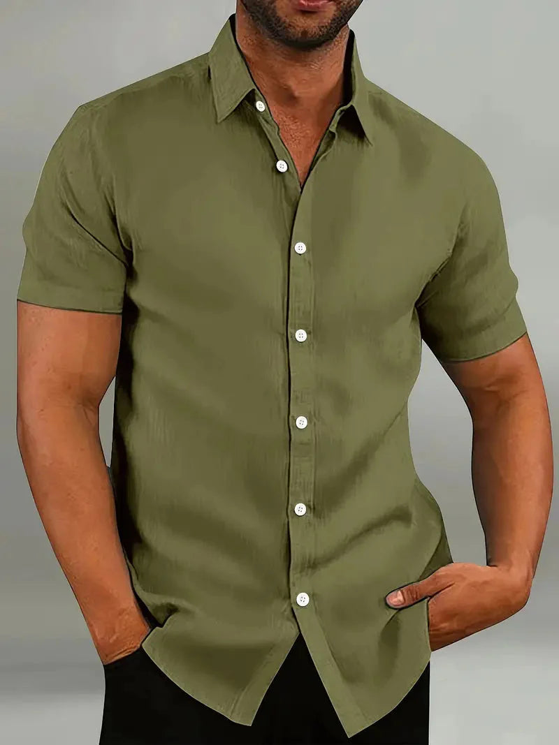 Herrenhemd Kurzarm Elegantes Design