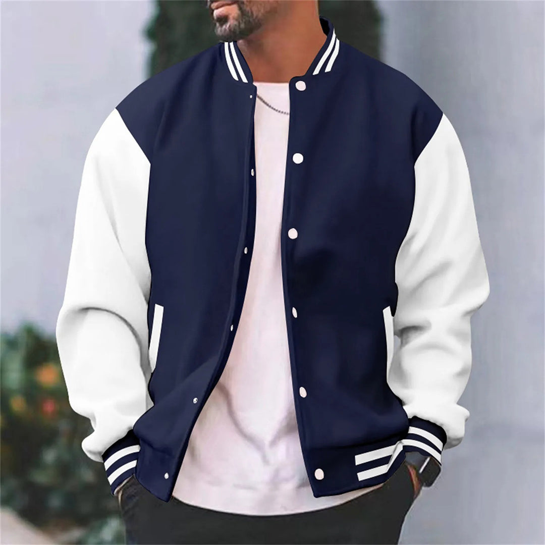 Herren Bomberjacke Modern Klassisch Druckknöpfe