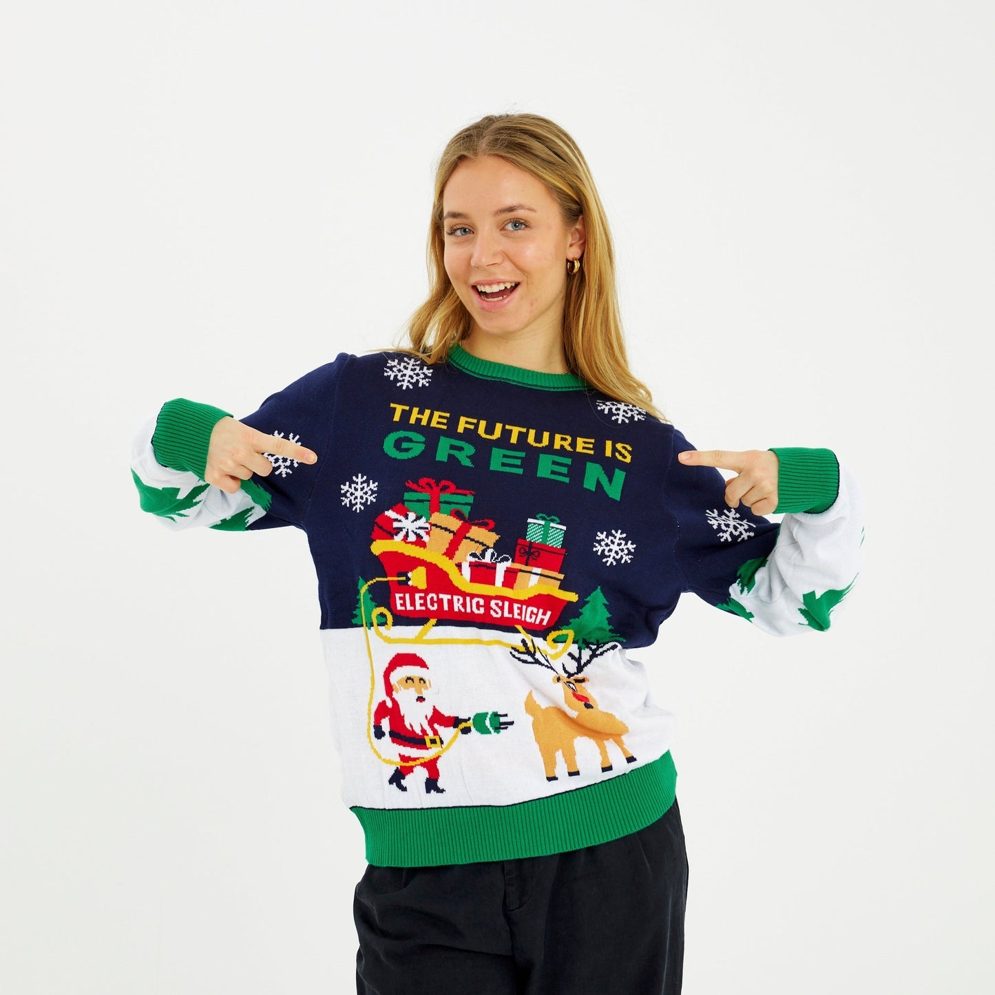Weihnachtspullover Damen Elektrisch Leuchten - IdealeKleiden