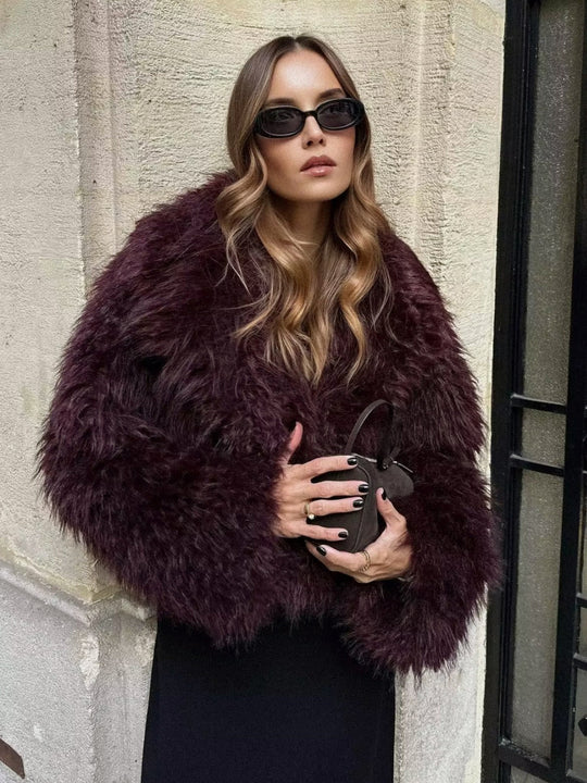 Faux-Fell-Jacke Damen Elegant - IdealeKleiden