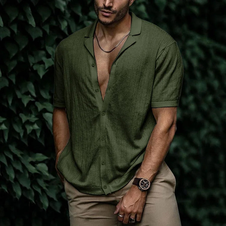 Leichtes Herren Poloshirt mit Knöpfen