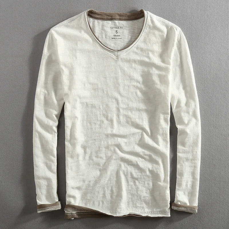 Bequemes Langarm T-Shirt für Herren
