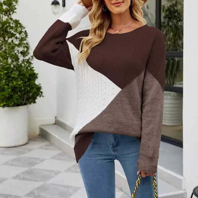 Strickpullover Damen Modern Winterlich Elegent