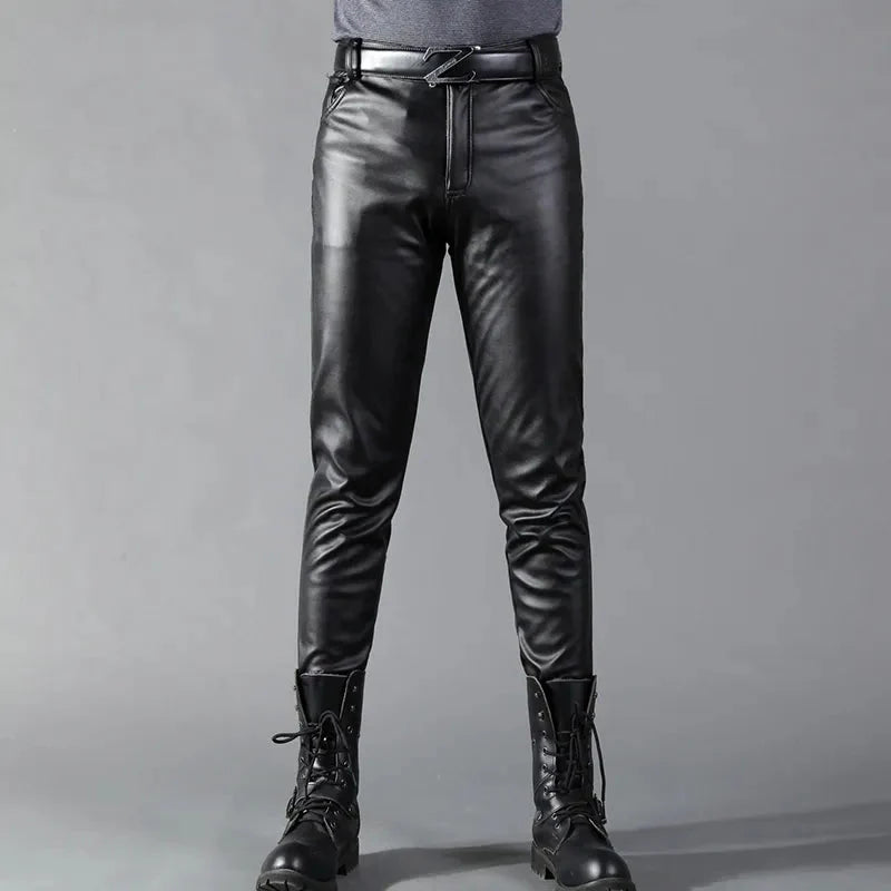 Herren Lederhosen Slim Fit Stretch - IdealeKleiden