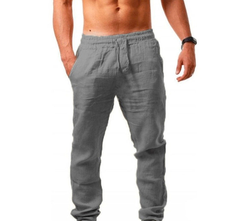 Leinenhose Sommer Bequem Elastisch