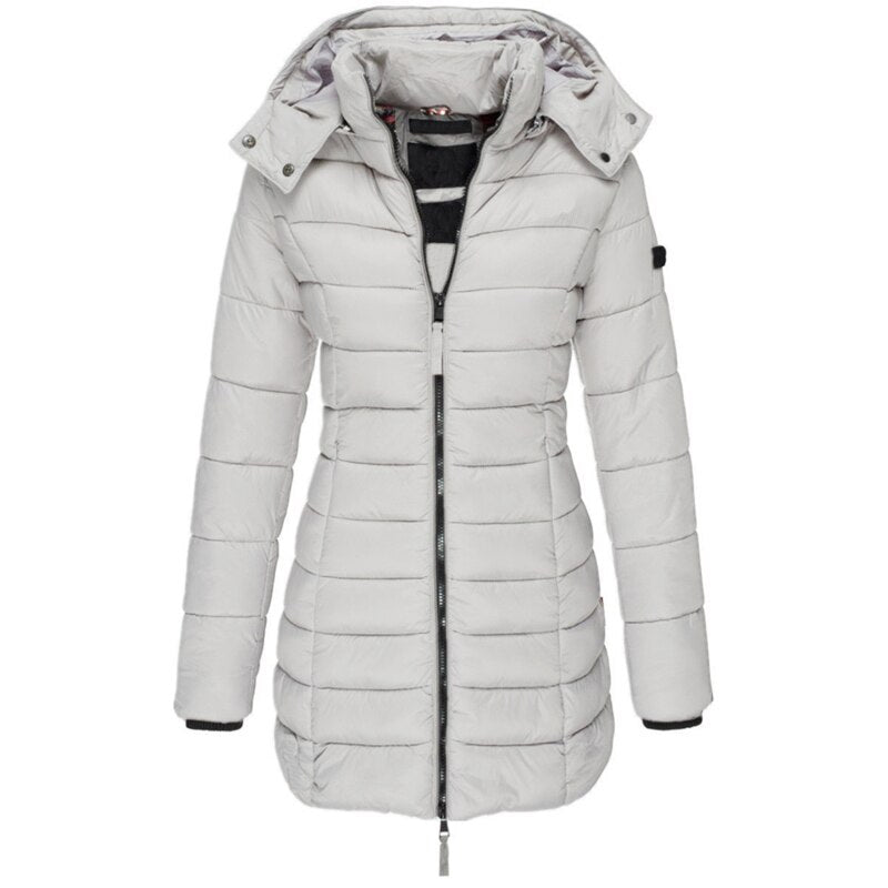 Damen Winterjacke Warm Gepolstert mit Kapuze
