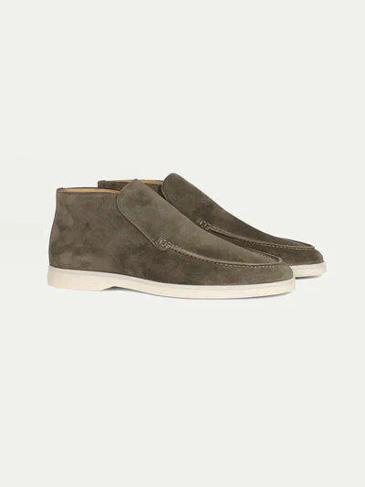 Herren Loafer Wildleder Braun Schnürlos
