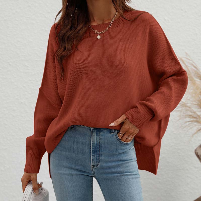 Damen Strickpullover Herbst Rundhals Modell