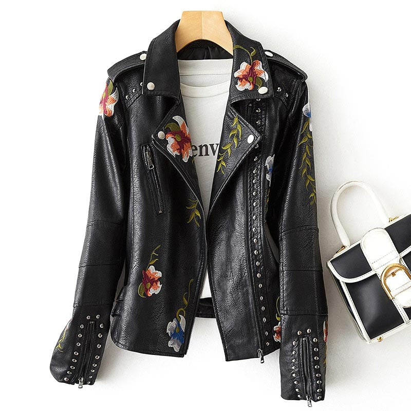 Frühlingsjacke Blumenmuster Damen