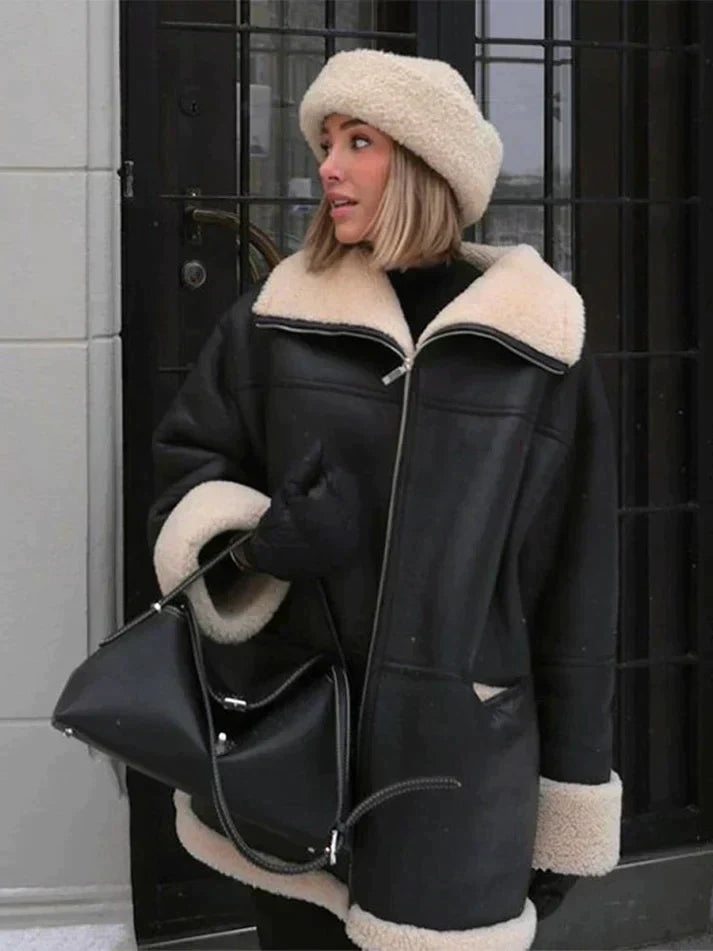 Schicke Damenjacke Schwarz Eleganz - IdealeKleiden