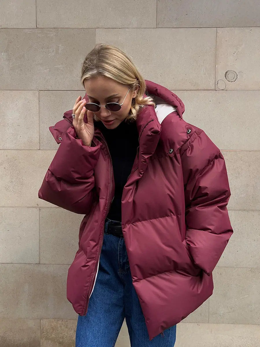 Damen Pufferjacke Warm Leicht Wintermantel