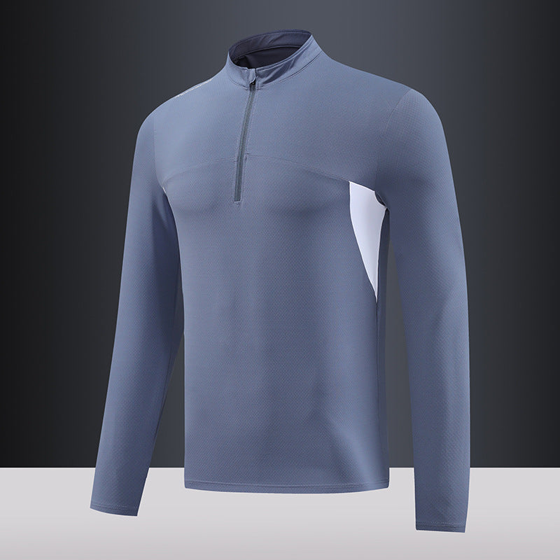 Herren Thermoshirt Funktionsshirt Stehkragen Reißverschluss