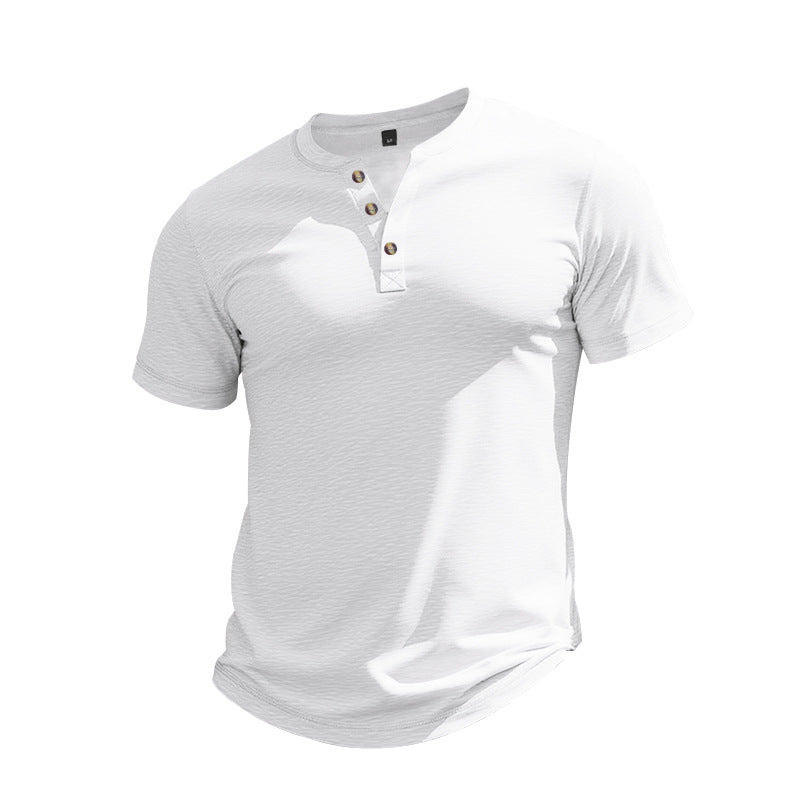 Herren T-Shirt Kurzarm Weich Baumwolle Elegant
