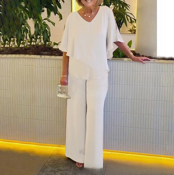 Damen Zweiteiler Set Elegant Fließend