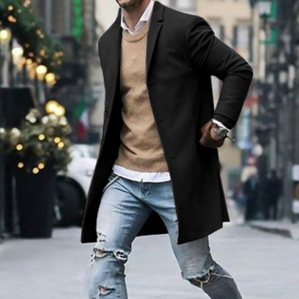 Herren Mantel Elegant Hochwertig Designer Look
