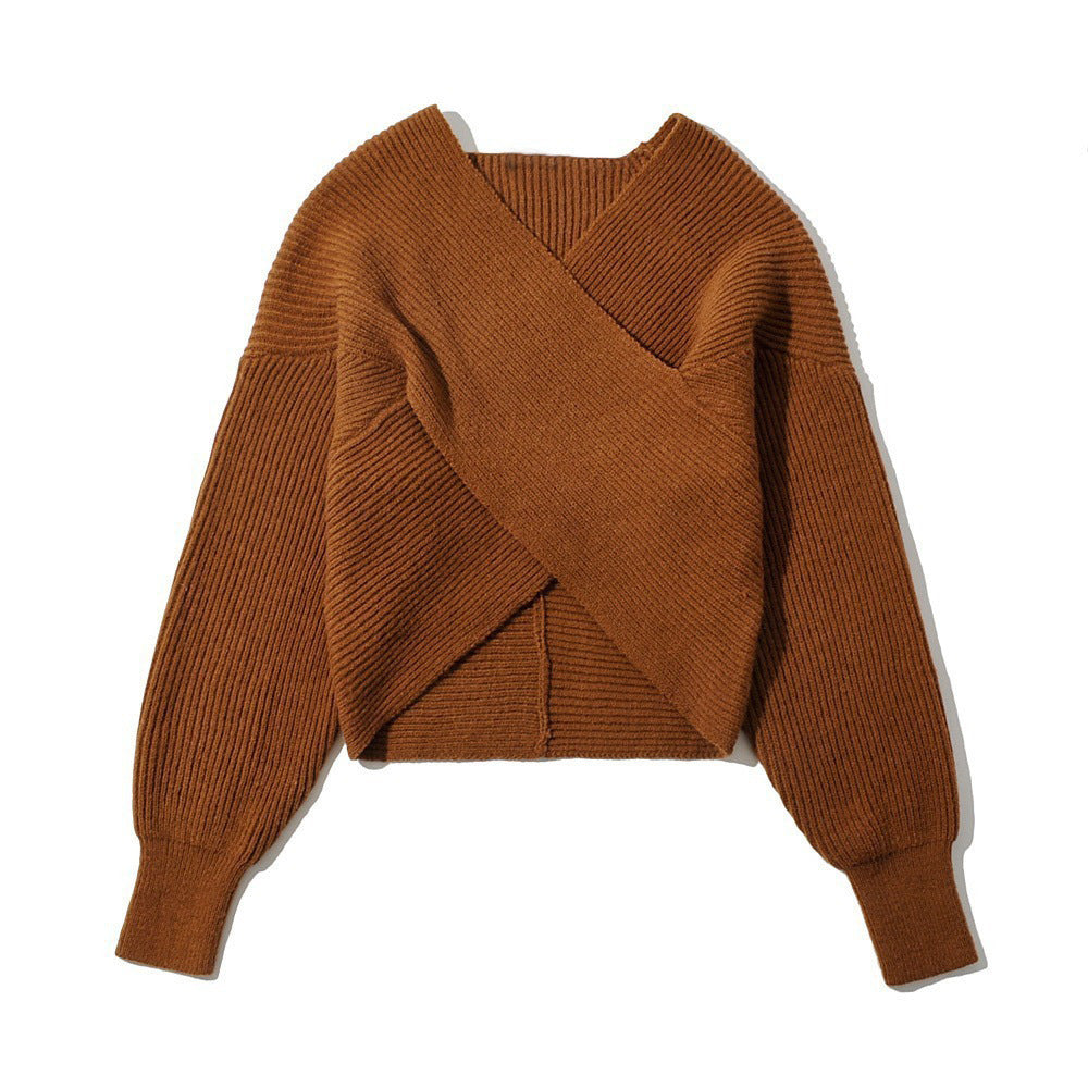 Damen Pullover Fein Strick Moderner Stil