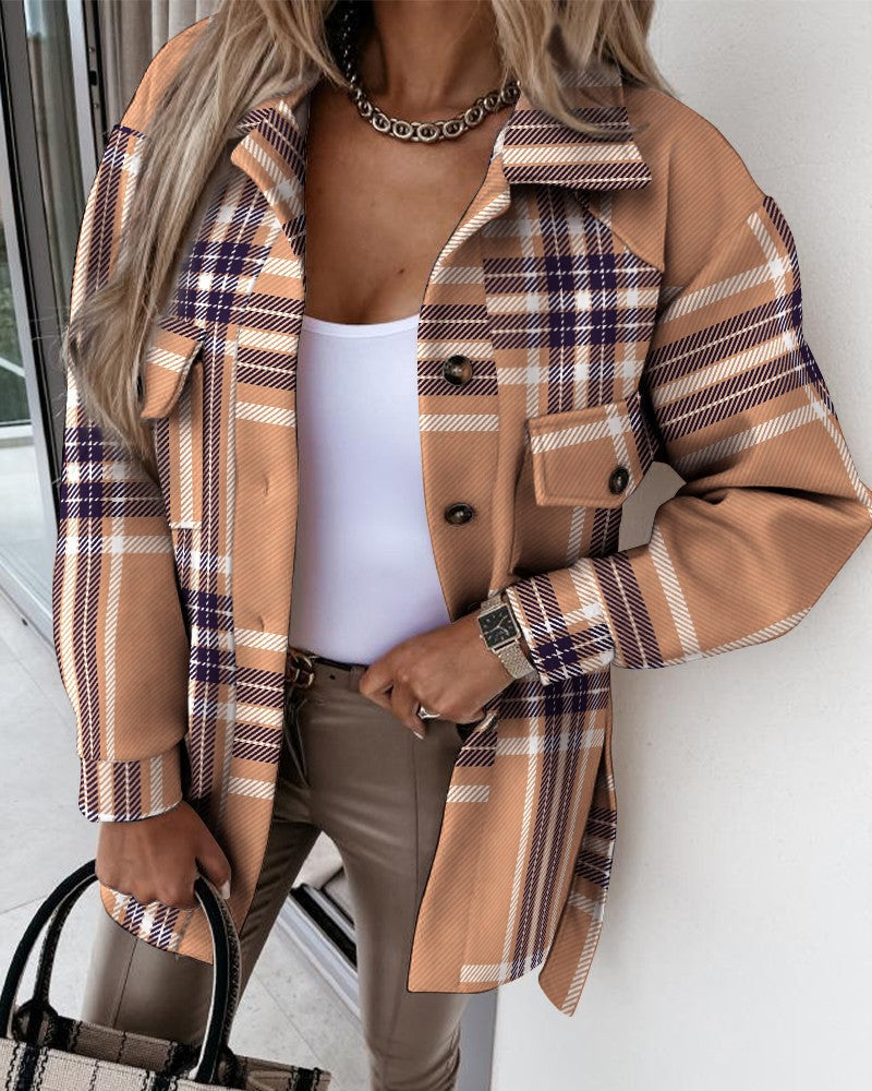 Damen Oversized Flanell Hemdenjacke Weich und Bequem