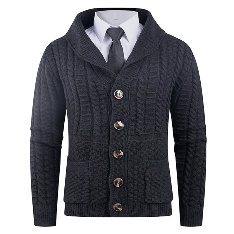 Herren Strickjacke Modern Schalkragen Praktisch