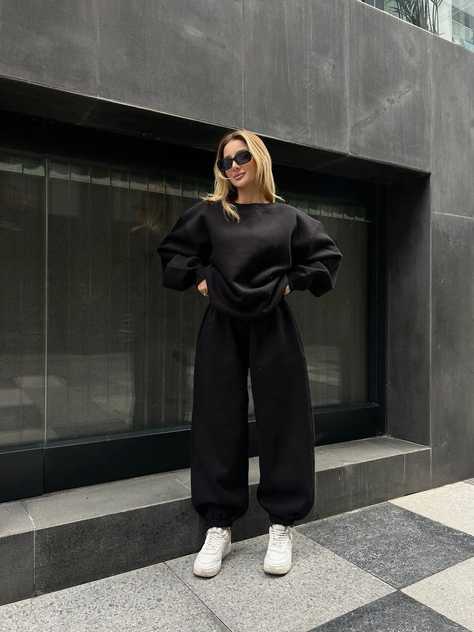 Damen Oversized Loungewear Set Bequem Elastisch