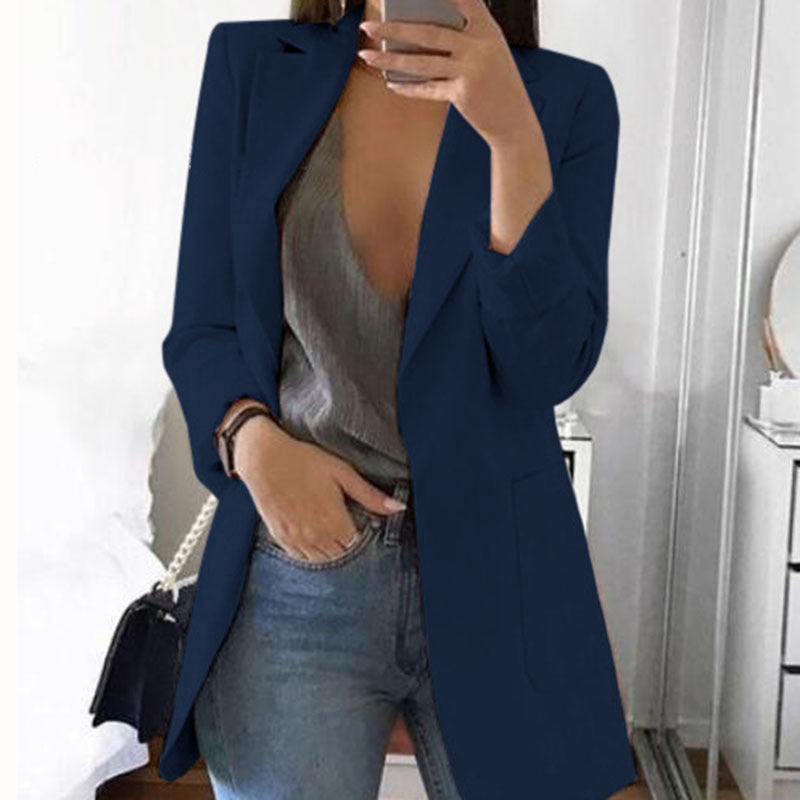 Elegante Langjacke Damen Taillierte Passform