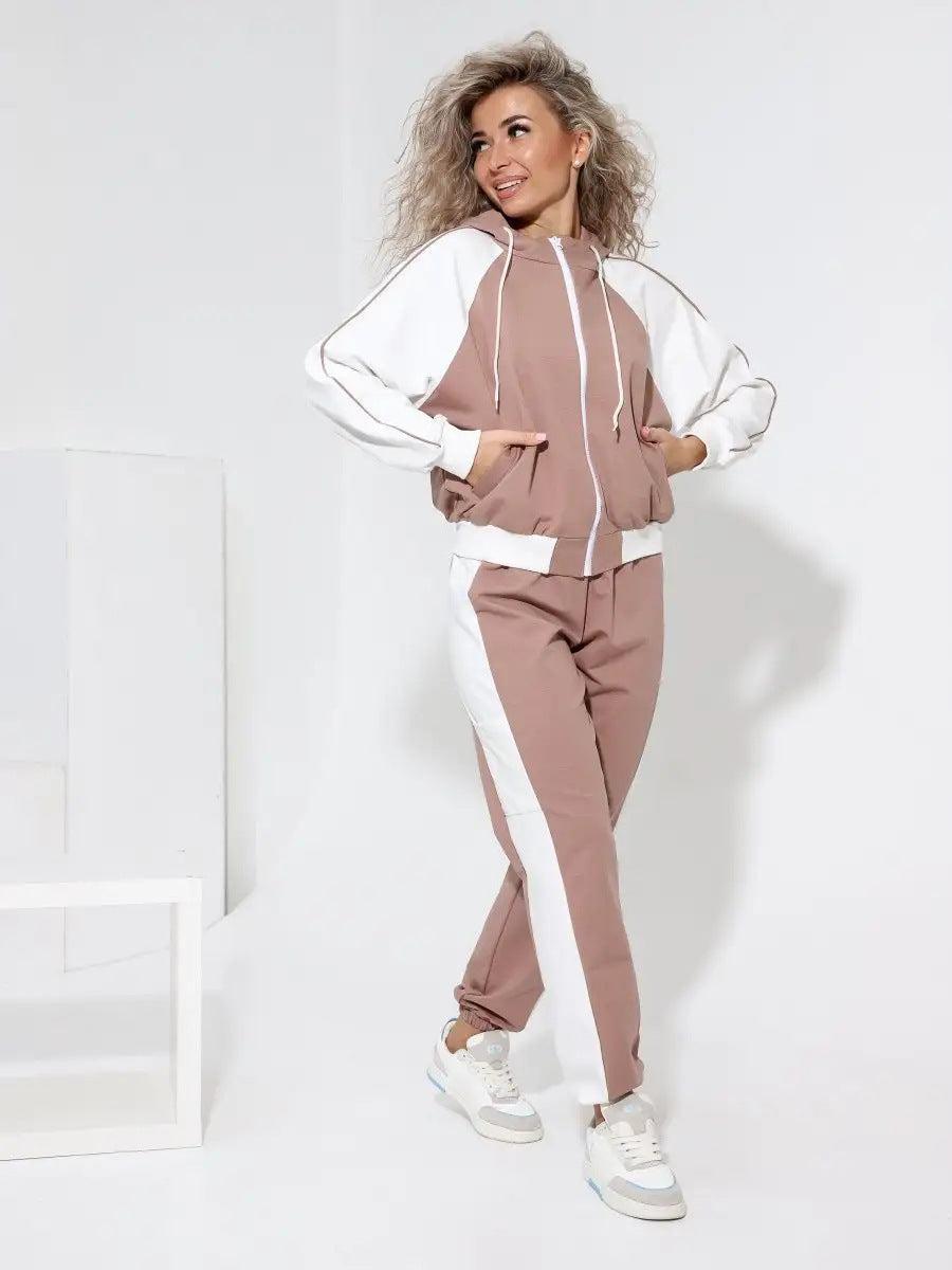 Damen Sportliche Trainingsanzug Set Elegant Design
