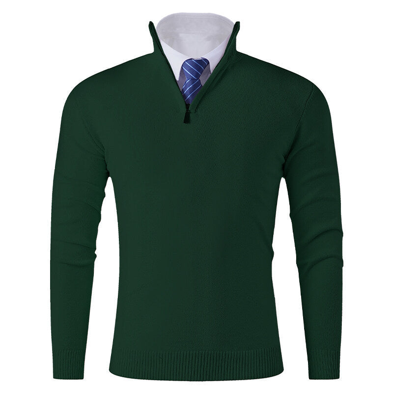 Herren Strickpullover Modern Reißverschluss Elastisch