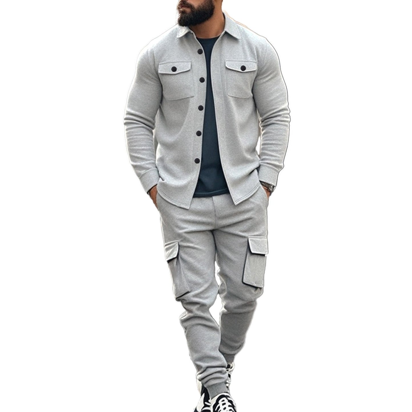 Herren Casual-Set: Bequeme Hose & Lässiges Hemd