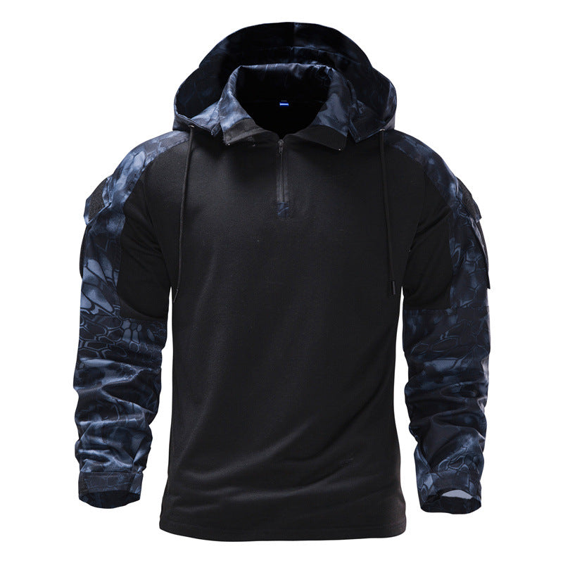 Taktisches Langarmshirt Herren Camo Kapuze Outdoor