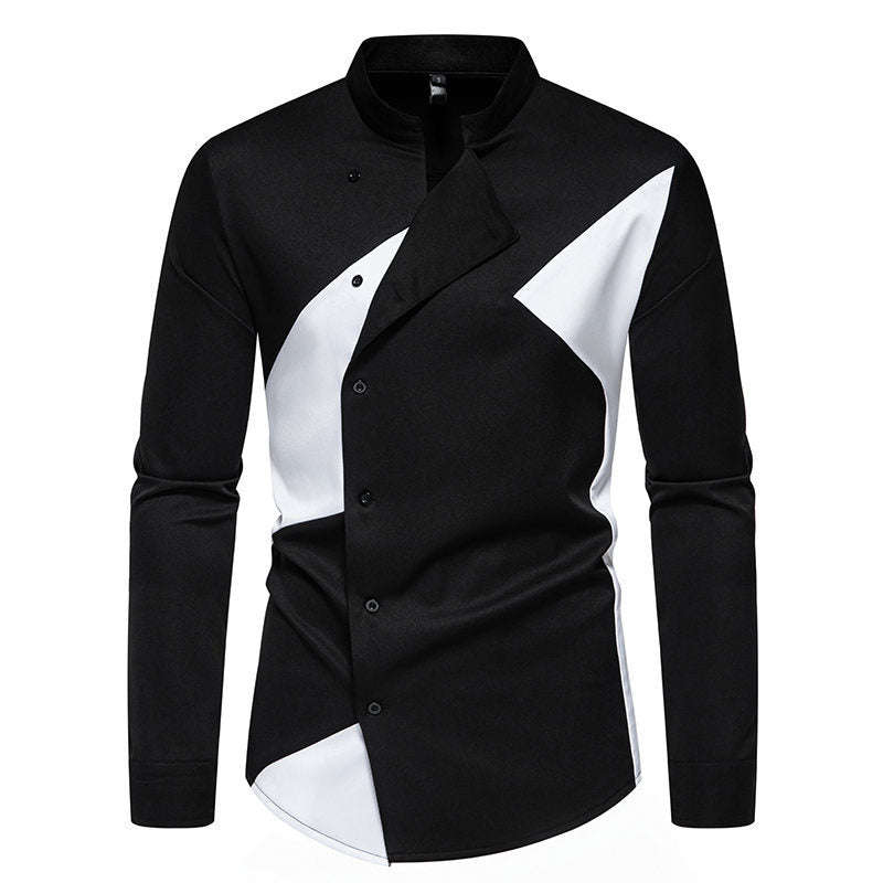 Herren Hemd Modern Asymmetrisches Design