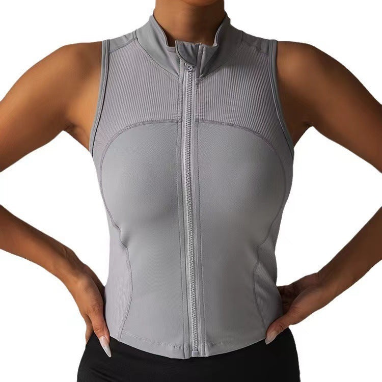 Damen Fitness-Top Elegant mit Reißverschluss