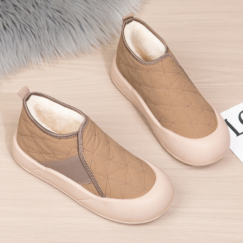 Damen Slip-On Schuhe Fleece Gefüttert Bequem