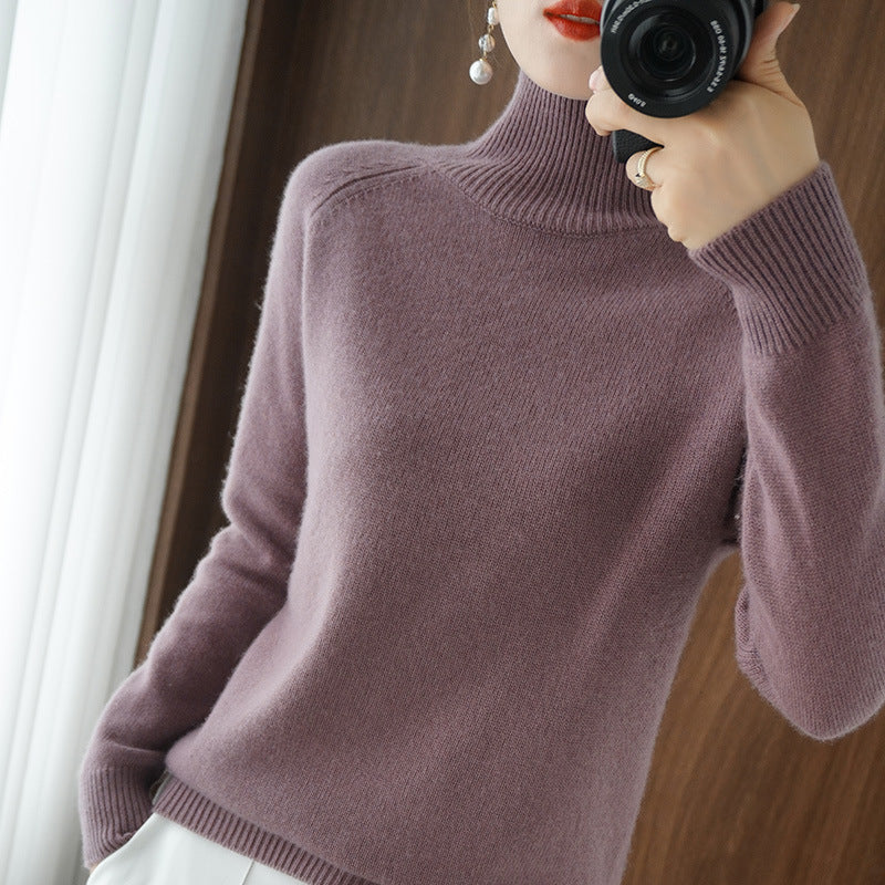 Modischer Rollkragen Sweater Damen