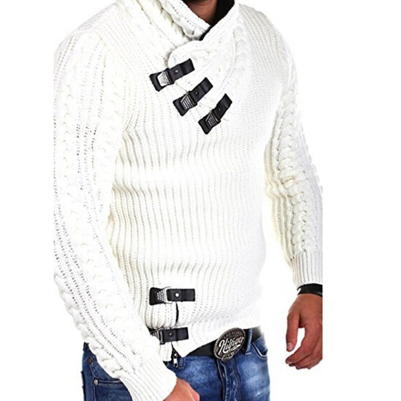 Herren Strickpullover Modern Asymmetrisch